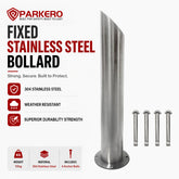 Stainless Surface Mounted Bollard, 90 x 14cm