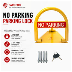 Fold Down Parking Barrier, Keyed Different/Alike
