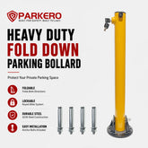 2-Side Fold Down Parking Bollard, 2 Keys