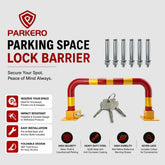 Arch Fold Down Parking Barrier, Keyed Different/Alike