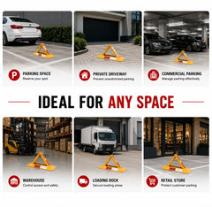 Triangle Lockable Fold Down Parking Barrier