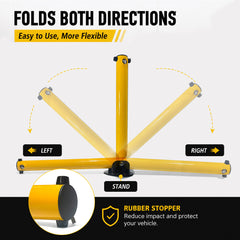 2-Side Fold Down Parking Bollard, 2 Keys