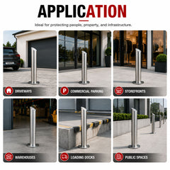 Stainless Surface Mounted Bollard, 90 x 14cm