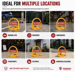 Fold Down Parking Barrier, Keyed Different/Alike