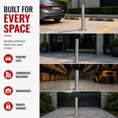 Stainless Surface Mounted Bollard, 90 x 9cm