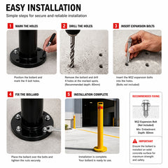 Removable Twist Bollard, Surface Mount, 2 Colours