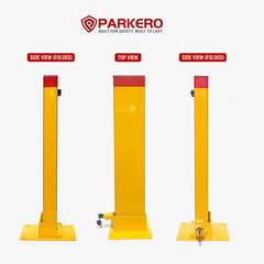 Rectangle Fold Down Parking Lock, 80cm, 2 Keys