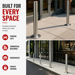 Stainless Surface Mounted Bollard, 90 x 9cm