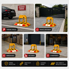 Heavy-Duty Rectangle Fold Down Parking Lock