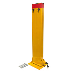 Keyed Alike Bollard Rectangle Fold Down Car Parking Lock Safety Barrier 80cm 2Key