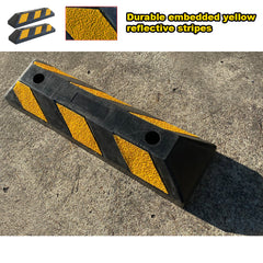 2PCS Rubber Wheel Stops Parking Guide Wheel Driveway Stopper 550mm Parking Blocks
