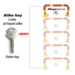 Arch Parking Barrier Fold Down Vehicle Security Locker Keyed Different Or Alike