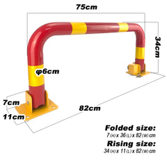 Arch Parking Barrier Fold Down Vehicle Security Locker Keyed Different Or Alike