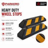 2PCS Rubber Wheel Stops, 550mm