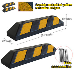 Rubber Driveway Stopper 550mm Parking Blocks Wheel Stops Guide Wheel Stops Parking Trade Me