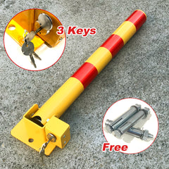 Red Parking Bollard locker Barrier Key Alike / Independent lock Fold Down Vehicle