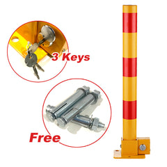 2X Red Fold Down Vehicle Security Car Parking Lock Safety Barrier Bollard Locker Barrier