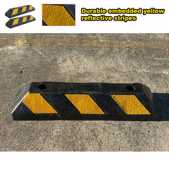2PCS Rubber Wheel Stops Parking Guide Wheel Driveway Stopper 550mm Parking Blocks