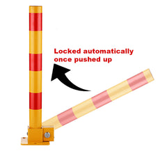 Car Parking Lock Safety Bollard Locker Barrier Fold Down Vehicle Security Black or Red