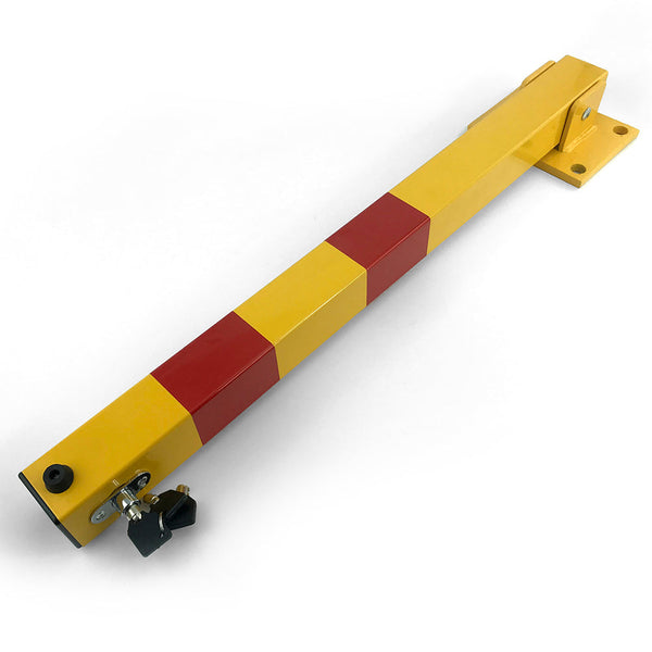 Square Heavy Duty Fold Down Security Parking Post Lock Safety Barrier 3 Keys