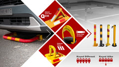 Rubber Wheel Stops Parking Guide Blocks 165/183cm Wheel Driveway Stopper AU