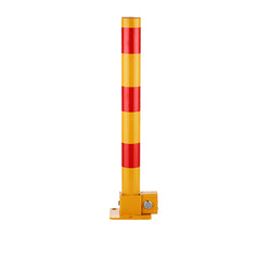 Fold Down Vehicle Parking Lock - Heavy-Duty Security Bollard - Anti-Theft Safety Barrier