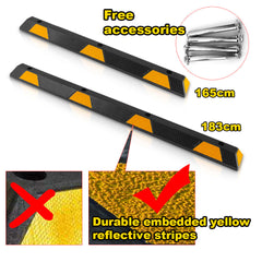 Rubber Wheel Stops Parking Guide Blocks 165/183cm Wheel Driveway Stopper AU