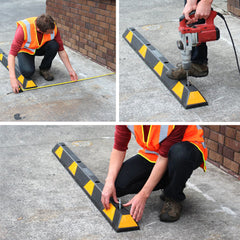 Rubber Wheel Stops Parking Guide Blocks 165/183cm Wheel Driveway Stopper AU