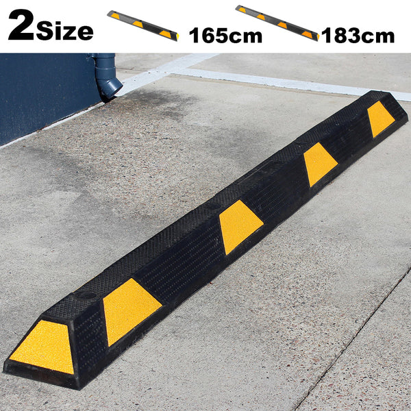 Rubber Wheel Stops Parking Guide Blocks 165/183cm Wheel Driveway Stopper AU