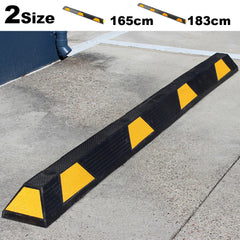 Rubber Wheel Stops Parking Guide Blocks 165/183cm Wheel Driveway Stopper AU