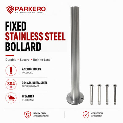 Stainless Surface Mounted Bollard, 90 x 9cm