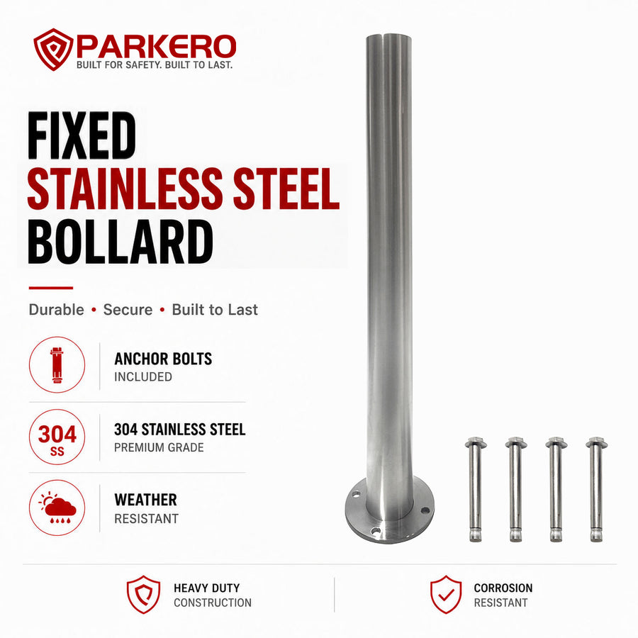 Stainless Surface Mounted Bollard, 90 x 9cm