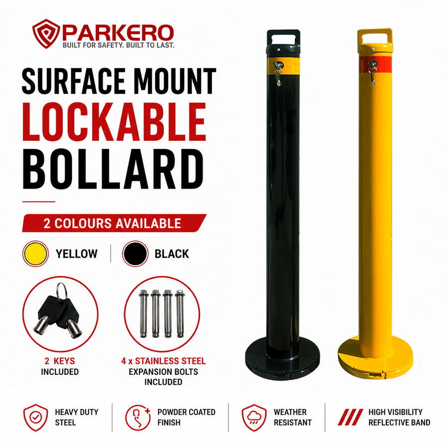 Removable Twist Bollard, Surface Mount, 2 Colours
