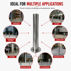 Stainless Surface Mounted Bollard, 90 x 11.4cm