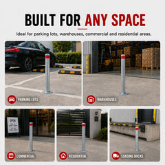 Galvanised Surface Mounted Bollard, 90 x 9cm