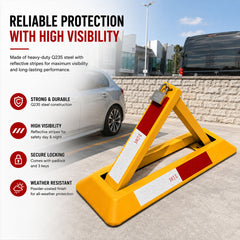 Triangle Lockable Fold Down Parking Barrier