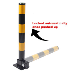 2X Black Fold Down Vehicle Security Car Parking Lock Safety Barrier Bollard Locker Barrier
