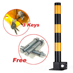 2X Black Fold Down Vehicle Security Car Parking Lock Safety Barrier Bollard Locker Barrier