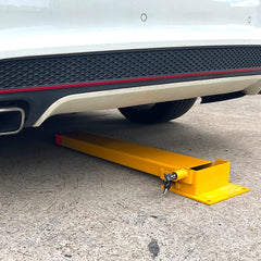 Keyed Alike Bollard Rectangle Fold Down Car Parking Lock Safety Barrier 80cm 2Key