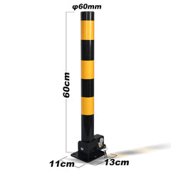 2X Black Fold Down Vehicle Security Car Parking Lock Safety Barrier Bollard Locker Barrier