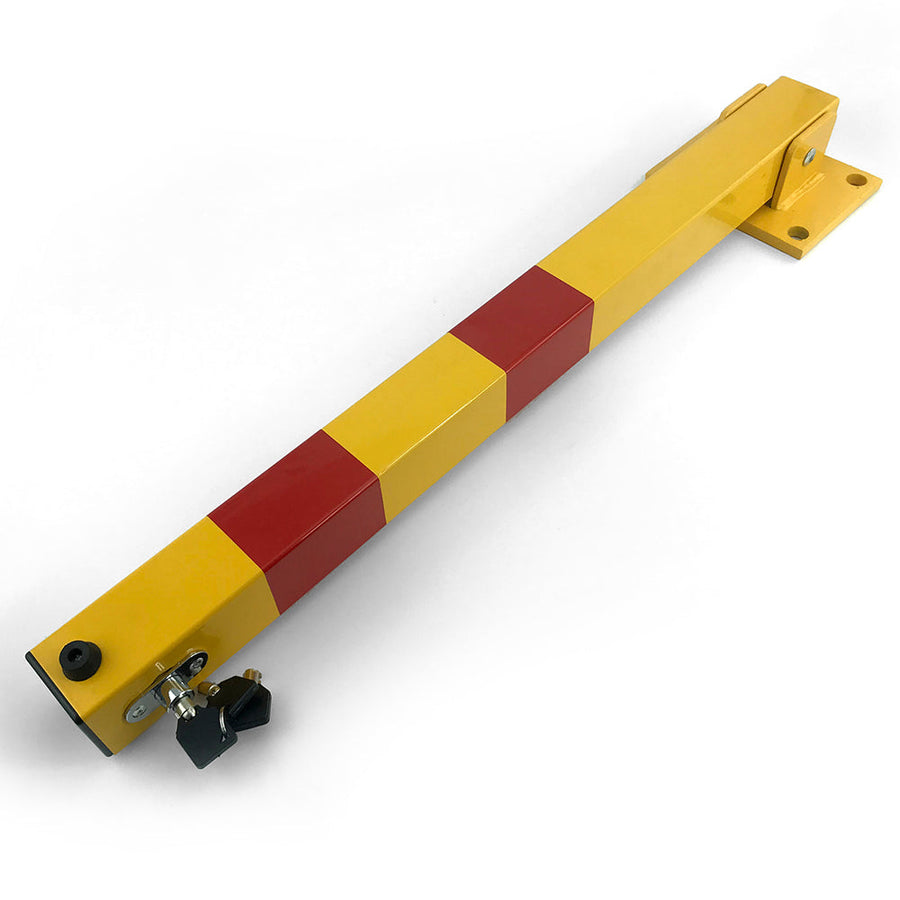 Square Heavy Duty Fold Down Security Parking Post Lock Safety Barrier 3 Keys