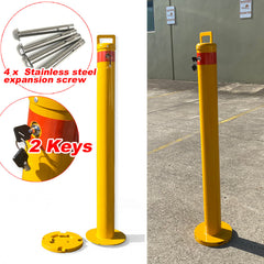 Removable Surface Mount Twist Type Bollard Lock Safety Barrier Vehicle Security 103cm x 90mm