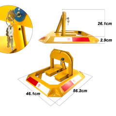 Rectangle Fold Down Vehicle Parking Lock - Heavy-Duty Safety Barrier locker Car Parking Lock Vehicle Security